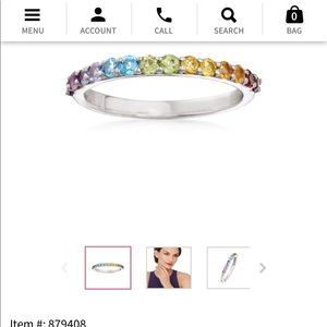 Ross-Simons Silver Rainbow Gemstone Ring